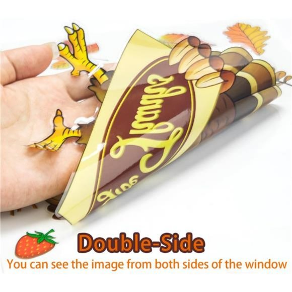 Thanksgiving Window Clings Fall Decor, 6 Sheets Fall Window Decorations - Picture 4 of 7